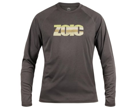 ZOIC Ether Long Sleeve Graphic Jersey (Dark Grey Heather/Green) (XL)